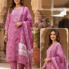 Rani Pink Leheriya Print Cotton Kurta Set with Dupatta - Traditional 3-Piece Suit